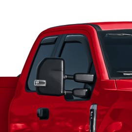 Voron Glass in-Channel Extra Durable Rain Guards for Ford F250 to F550 Super Duty 2017-2022 SuperCab, Window Deflectors, Vent Window Visors, 4 Pieces - 200595