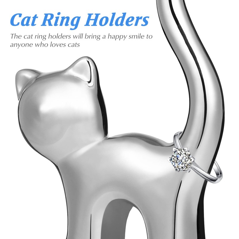 BESTOYARD Cat Ring Holder Ring Holder Ring Display Stand Cat