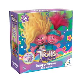 Novelty Rompecabezas Infantil Peluche de Trolls 3, Contiene 46 Piezas