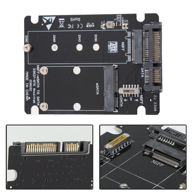 2 in 1 Mini M.2 NGFF &amp; MSATA SSD to