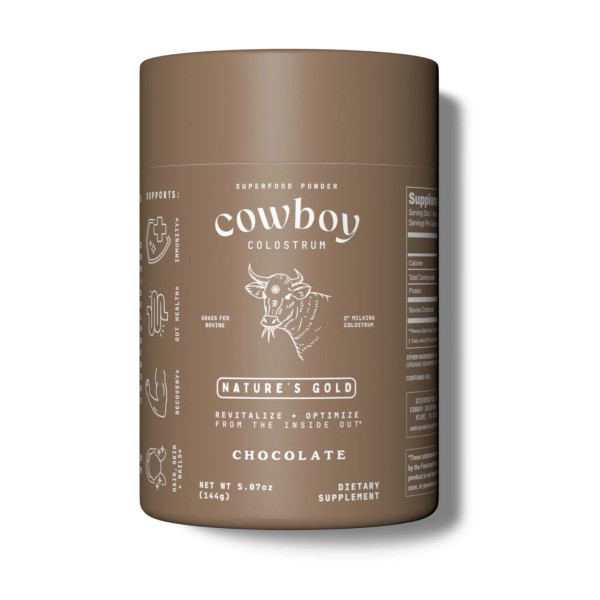 Cowboy Colostrum CHOCOLATE SuperFood Powder Grassfed Bovine Supplement 5.07 oz