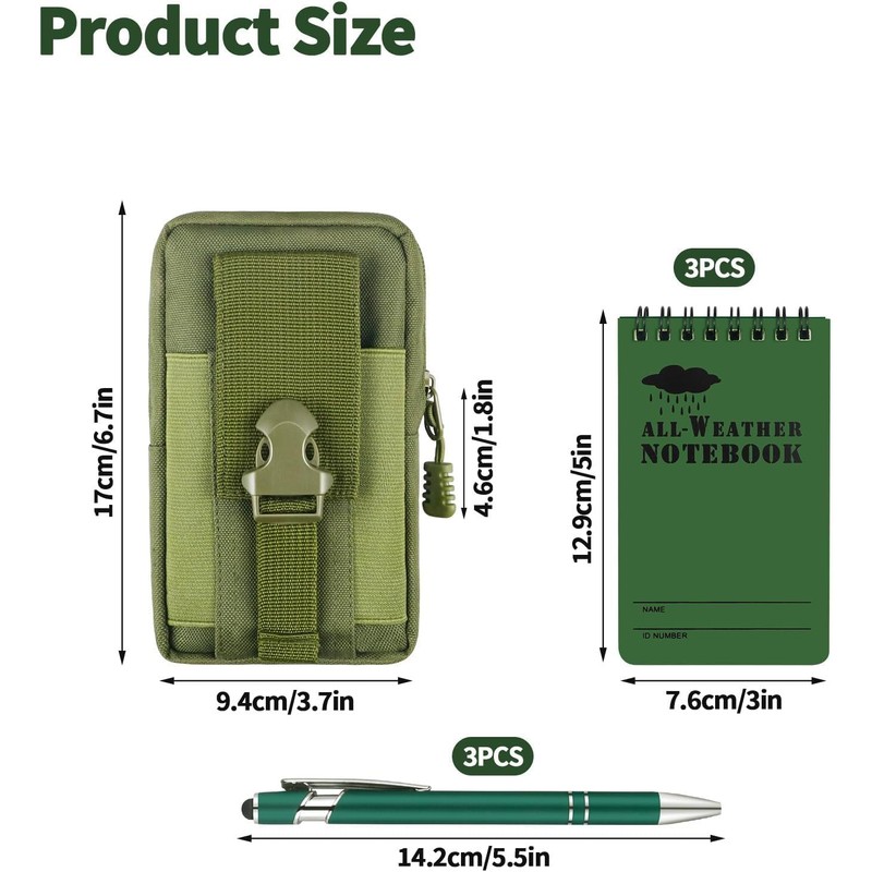 Aecsze 7 Piece Waterproof Notebook, 3 X 5 Inch waterproof