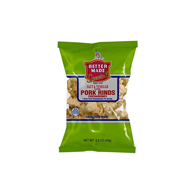 Better Made Salt & Vinegar Flavored Pork Rinds Chicharrones -
