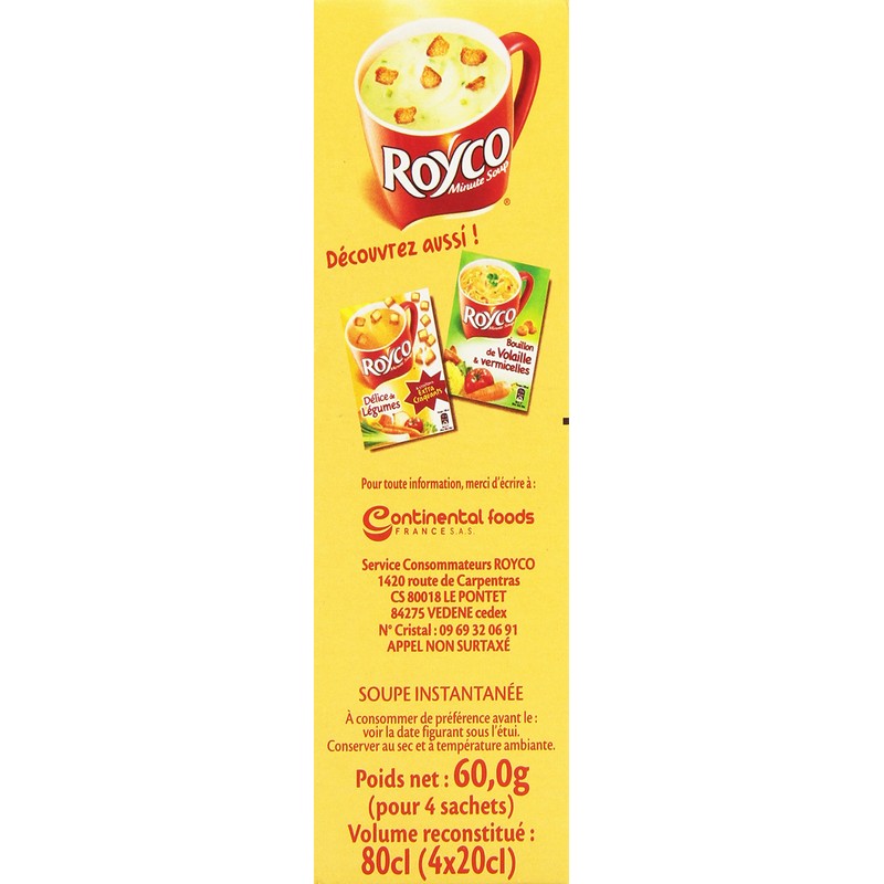 Royco Dehydrated Soup Cream of Asparagus and Croutons 4 x