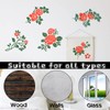 12 PCS Rose Flower Stencils - 7.8 X 7.8 Inch