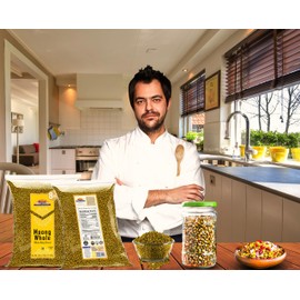Rani Moong Whole (Ideal for Cooking & Sprouting, Whole Mung Beans w/Skin) Lentils Indian 128oz (8lbs) x Pack of 5 (Total 40lbs) Bulk ~ All Natural | Gluten Friendly | Non-GMO | Vegan | Indian Origin