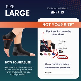 Compression Socks 20-30mmHg for Plantar Fasciitis, Achilles Tendonitis Relief - Ankle Compression Sleeve for Heel Spurs, Foot Swelling & Fatigue - Arch Support Brace for Everyday Use (1 Pair)