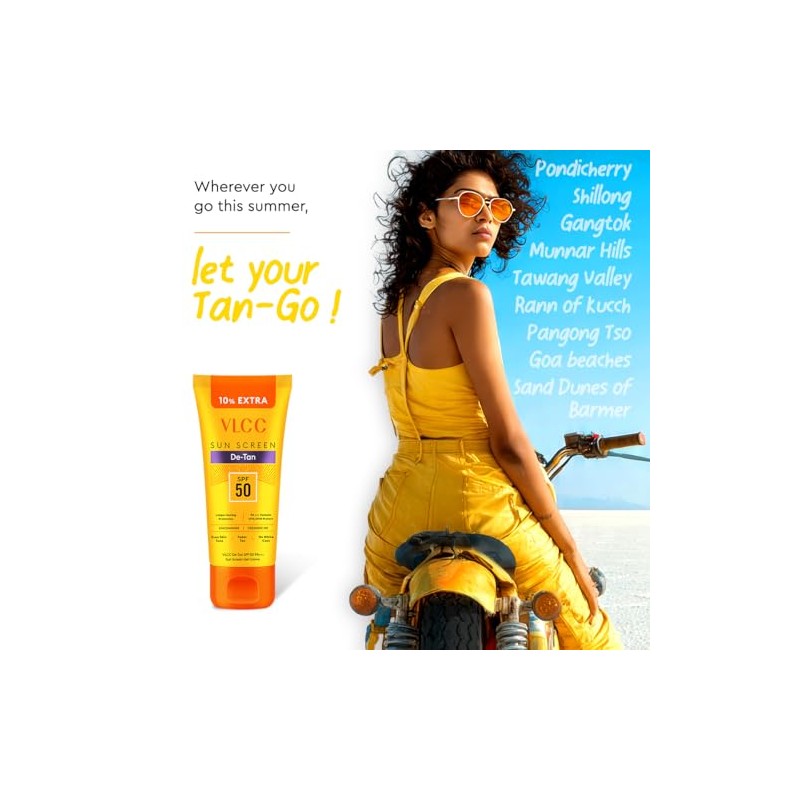 VLCC De Tan SPF 50 Sunscreen Gel Creme, 100g
