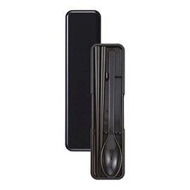 365methods Bento Chopsticks and Spoon Set (Chopsticks BK), Black