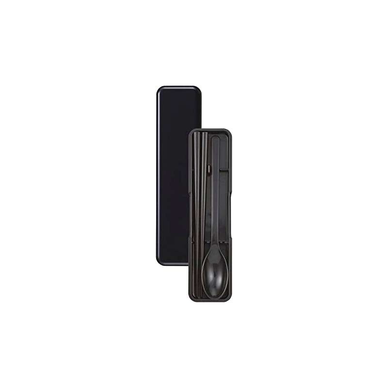 365methods Bento Chopsticks and Spoon Set (Chopsticks BK), Black