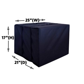 ALPINE HARDWARE American Owned Outdoor Window AC Covers [Window Air Conditioner Protection Cover] (Black, 17" x 25" x 21")