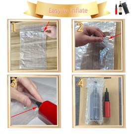 Wine Bottle Travel Protector Bags,50pcs Packaging Air Bags with Air Inflator Pump,Transparent
