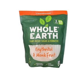 PlantBased Sugar Alternative Erythritol & Monk Fruit Simialr to Whole Earth 2lbs (32oz) (Pack of 2)