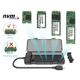 ineo M.2 NVMe (PCIe) SSD sin Herramientas a USB 3.2 Gen 2 Tipo C [C2575 M2 NVMe]
