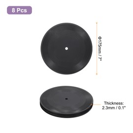 uxcell 8Pcs Blank Vinyl Records 7 Inch Fake Record Vintage Decoration, PVC Plain Faux Blank Vinyl Records, Retro Vinyl Records for Home Studio Room Wall Aesthetic