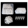 White Pastic Curtain Hooks, Heavy Duty White Hooks for Pencil