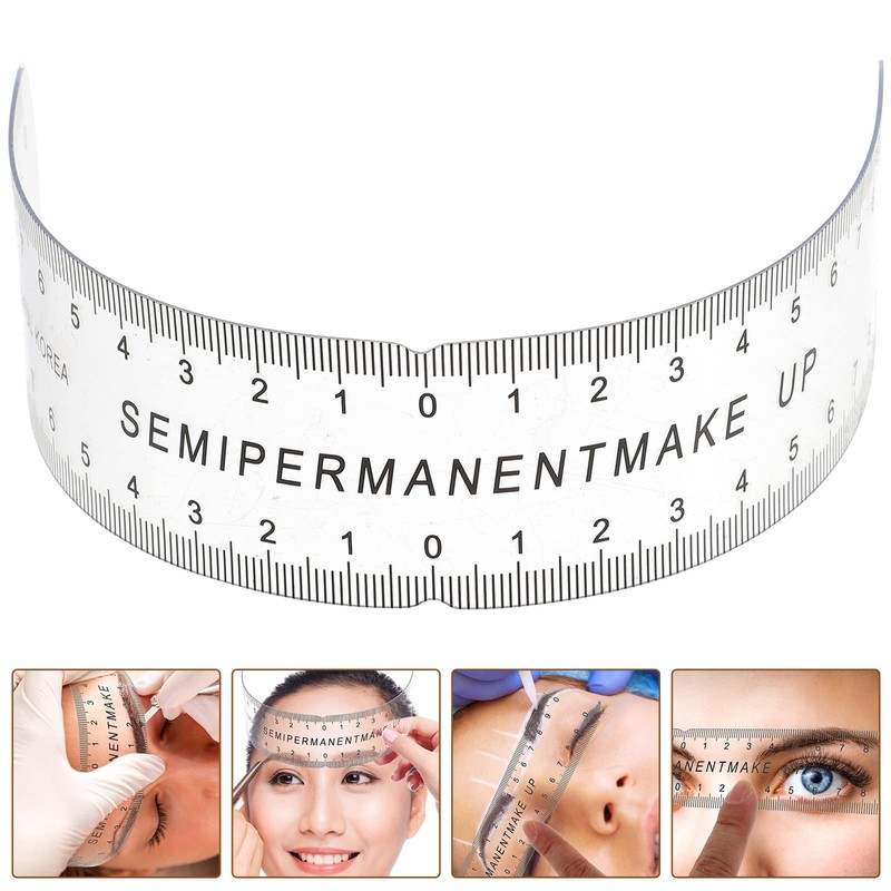 Healifty Eyebrow Ruler PVC Flexible Eyebrow Microblading Ruler Permanent Makeup