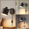LIGHTESS Plug in Wall Sconces Set of 2 with Switch,