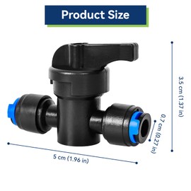 20 Pack 1/4" Drip Irrigation Shut Off Valve, Quick Connect Universal Drip Irrigation Tubing Coupling Valve, Connector Locking Fitting for Sprinkler or Drip Irrigation System