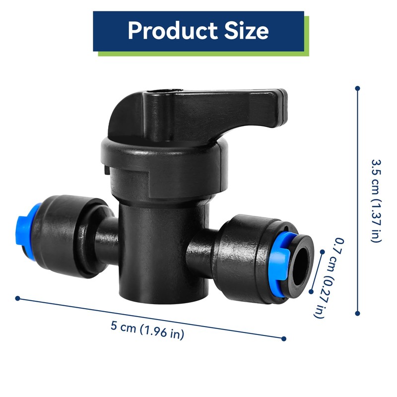 20 Pack 1/4" Drip Irrigation Shut Off Valve, Quick Connect