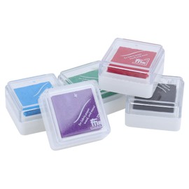 Gadpiparty 5Pcs Finger Ink Pad for DIY Crafts Bright Colors Washable Ink Pads for Paper Cloth Scrapbooking and Handmade Stamping Creativity Supplies Random Color