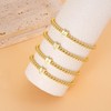 Gold Beaded Bracelets for Women Dainty Heart Initial Letter A-Z