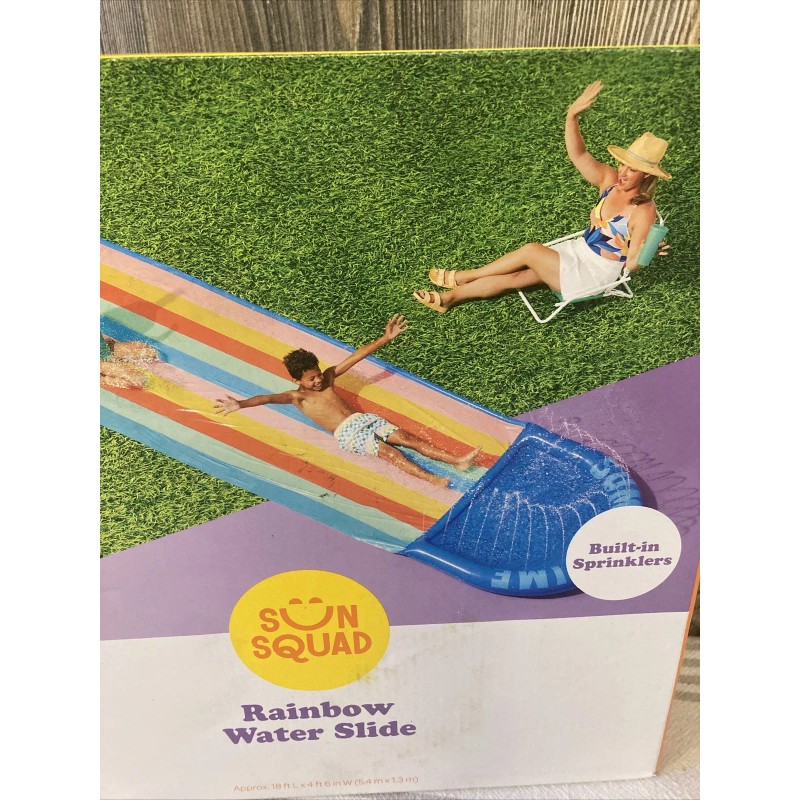 Sun Squad Pool Beach Fun SUN SQUAD RAINBOW WATER SLIDE