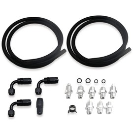 Universal Power Steering Pump to gear box or rack & pinion and return to reservoir Hose Kit - Compatible with LS Swap LS1 LS3