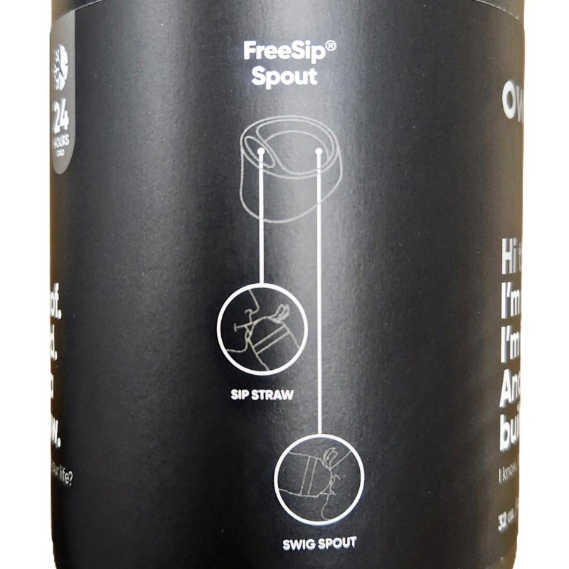 Owala FreeSip 32oz Stainless Bottle Leak-Proof Black