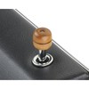 Speedway Motors Universal Round Door Lock Knob with Wood Accent,