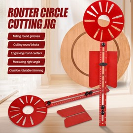 Router Circle Cutting Jig, Router Milling Groove Bracket, Cabinet Hardware Jig Multifunctional Router Circle Cutting Jig for Routing Circles