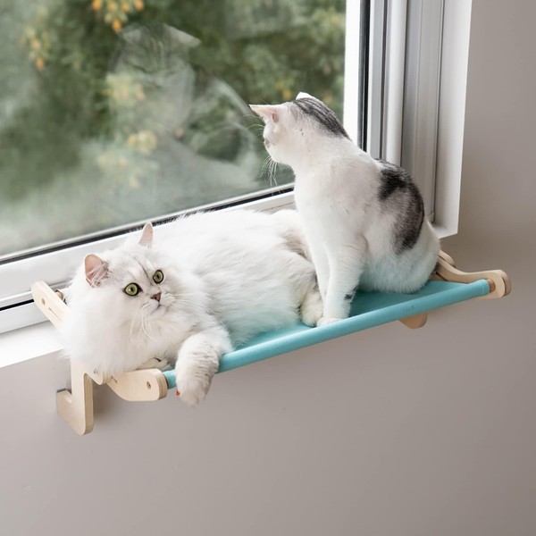 MEWOOFUN Cat Window Perch Lounge Mount Hammock Window Seat Bed
