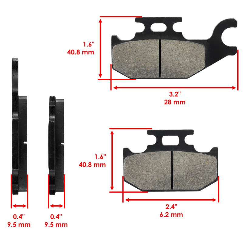 Caltric Brake Pads FITS BOMBARDIER TRAXTER MAX 650 2003-2005 Front