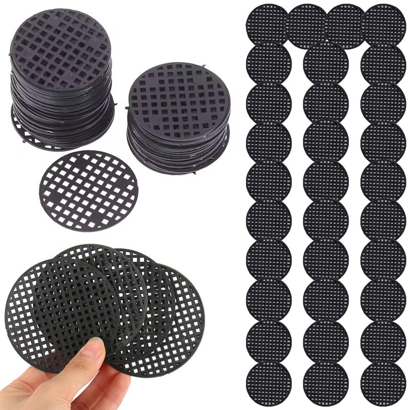 SquEqu 200 Pack Plant Pots Hole Mesh Pad Plastic Flower