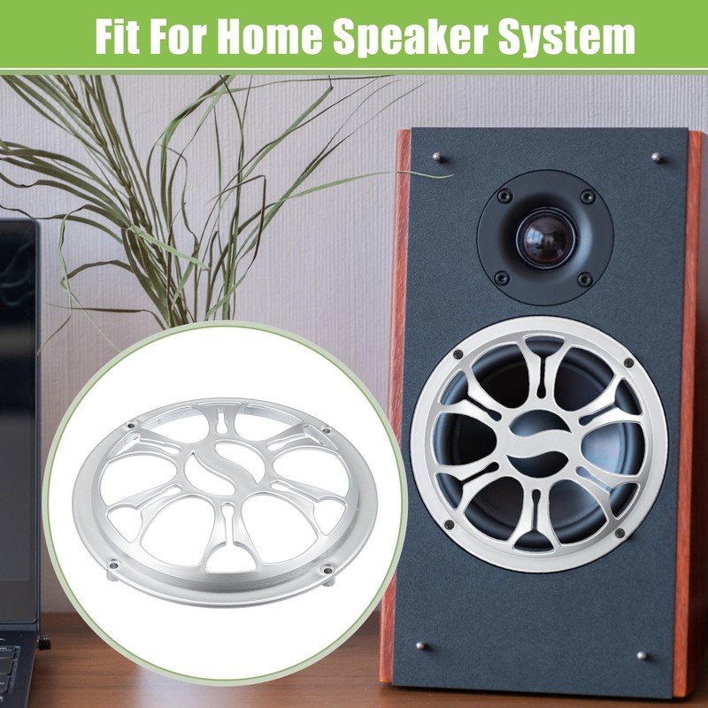 X AUTOHAUX 6" Car Speaker Grills Cover Round with Screws