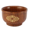 Wooden Rice Bowl Jujube Wood Anti Scald Exquisite Elegant Round