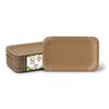 BIOZOYG 50 paper plates, square, brown, 13 x 20 cm,