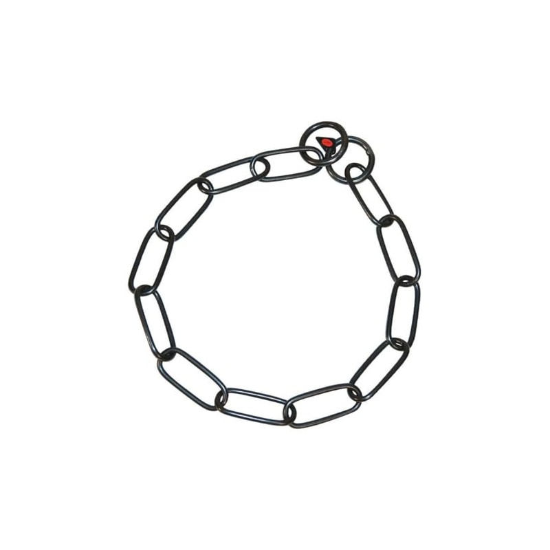 HS Sprenger Pets Accessories Necklace Long Link Stainless Steel Black