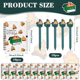 GANGBARU 20 Pcs Dumpster Fire Gifts for Coworker Emotional Dumpster Fire Funny Ballpoint Pen Inspriational Spiral Journal Employee Appreciation Gifts Bulk for Teachers Office Team Staff