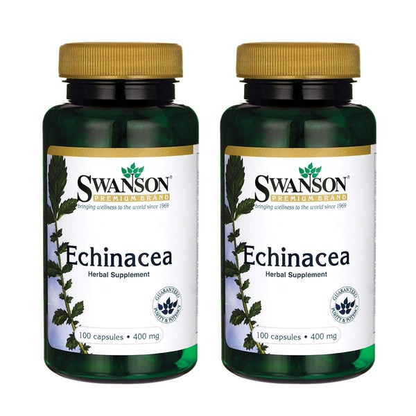 Swanson Echinacea 400 Milligrams 100 Capsules (2 Pack)