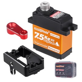 HobbyPark Waterproof for TRX4MT TRX4M Servo with Servo Mount Bracket & Horn Arm Steering 7.5kg High Torque Metal Gears Digital Servo 1/18 Crawler Upgrades Parts Replacement of 2065