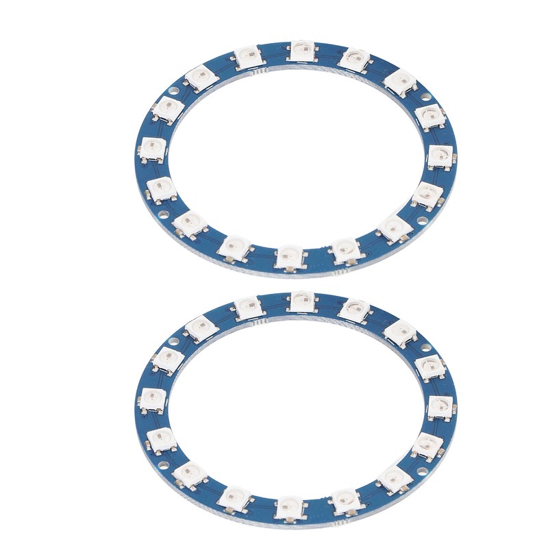 2Pcs RGB LED Ring 16 Bit Intelligent Full Color Highlight