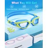 Vegemono Kids Swim Goggles in Candy Dual-Tone, Adjustable Nose Pads