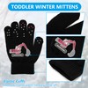 6 Pairs Toddler Mittens Winter, Stretch Toddler Gloves, Soft Knitted