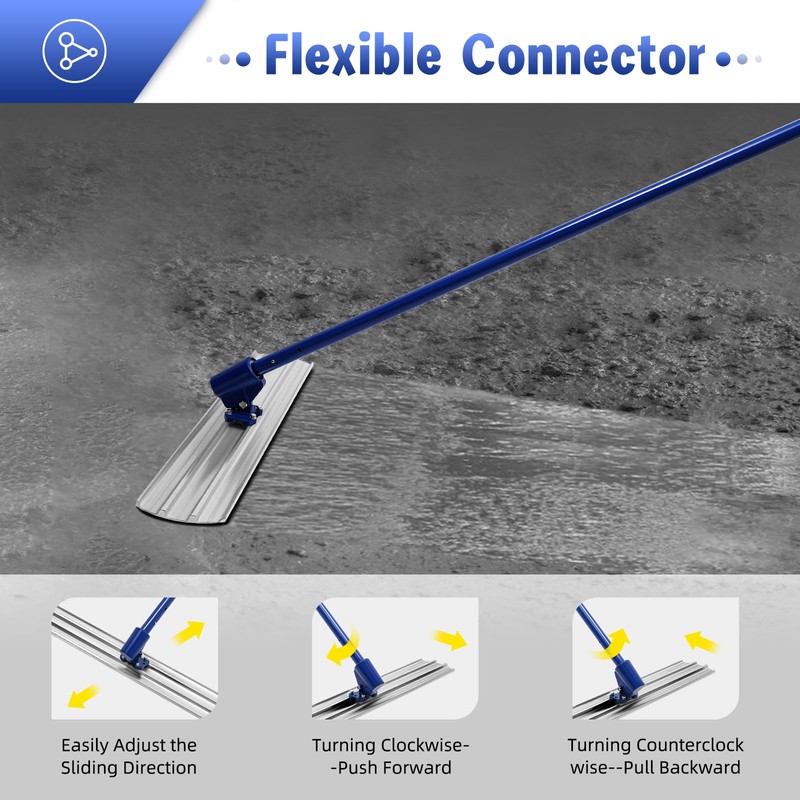 Bull Float Magnesium Concrete Float, 48 x 8 Inch, Bull