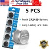 Unbranded 5 Pack CR2450 Lithium Battery Long-Lasting & High Capacity