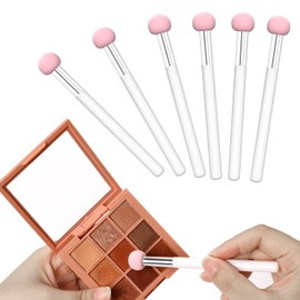 6 Pcs Makeup Sponges for Foundation Mushroom Makeup Puff Sponge with Handle Concealer Powder Sponge Applicator Brush Eyeshadow Brushes for Women Girls
