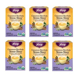 Yogi Tea Cinnamon Horchata Stress & Sleep - 16 Tea Bags per Pack (6 Packs) - Organic Sleep Tea - Supports a Restful Sleep - Includes Ashwagandha, Passionflower & Apple Cider Vinegar