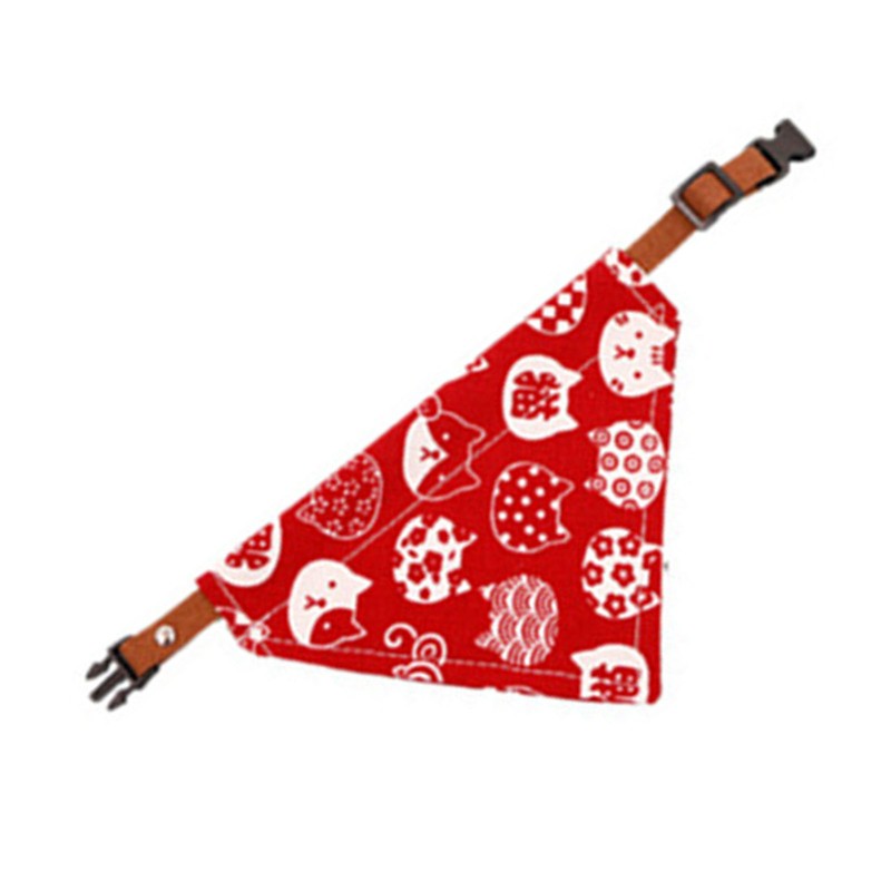 Cat Triangle Bib Cute Japanese Style Adjustable Mohair Pet Triangle