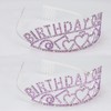 CAVETEE Purple Birthday Queen Rhinestone Tiara and Sash- Birthday Tiara